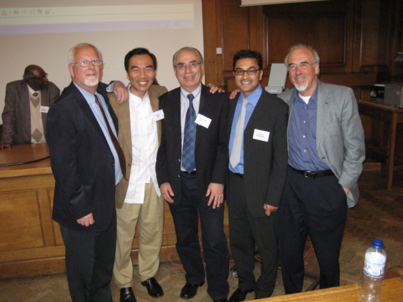 At the University of Birmingham with some colleagues and former students: Alvin Nienow, Ashraf Amanullah, Mohamed Al-Rubeai, Steve Oh, Nicholas Emery